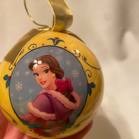 Set 2 Hallmark 1982 Moments Of Love Satin Ball & Disney Belle 3" RARE Ornaments - Picture 6 of 12